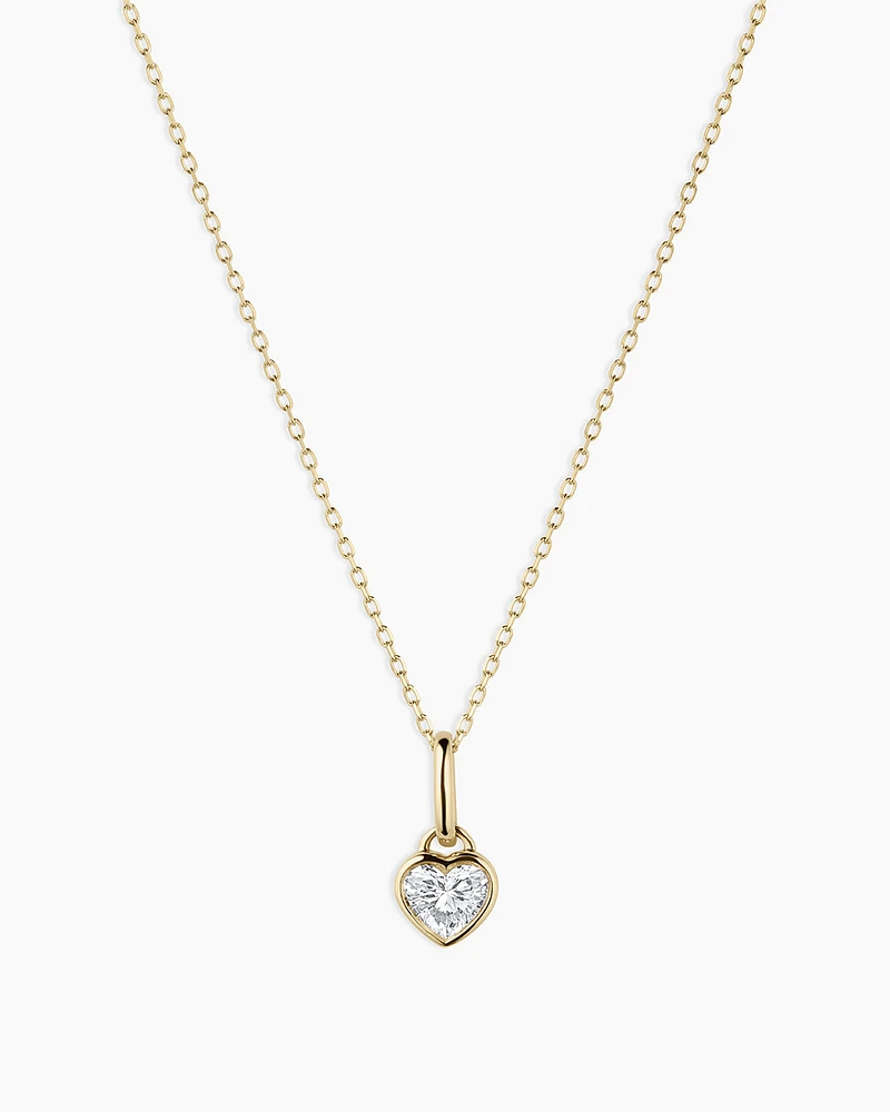 Lab Grown Diamond Heart Charm Necklace