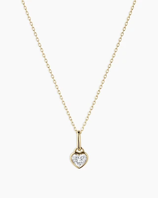 Lab Grown Diamond Heart Charm Necklace