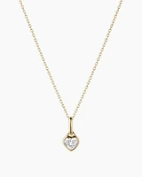 Lab Grown Diamond Heart Charm Necklace