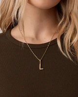 Crew Alphabet Statement Charm Necklace