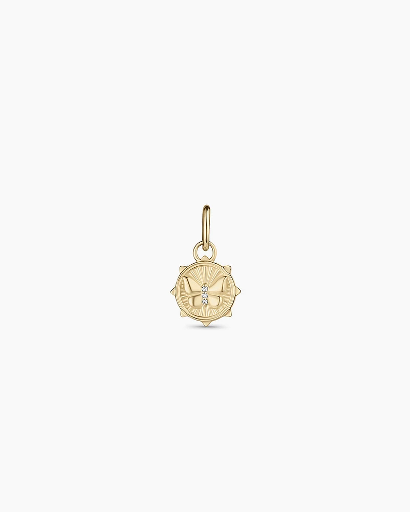 Diamond Butterfly Charm