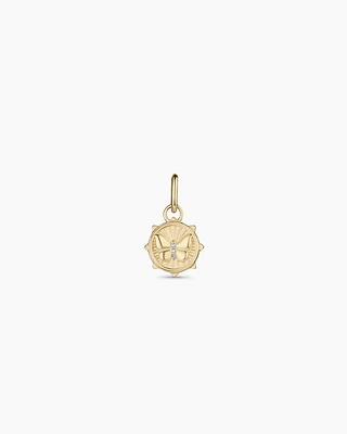 Diamond Butterfly Charm