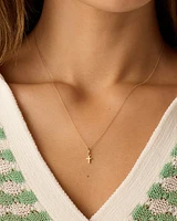 14k Gold Cross Charm