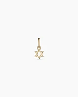 14k Gold Star of David Charm