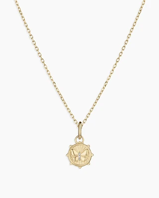 Diamond Butterfly Charm Necklace