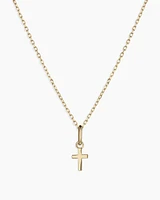 14k Gold Cross Charm Necklace
