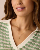 14k Gold Star of David Charm Necklace