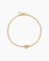 Birthstone Heart Bracelet