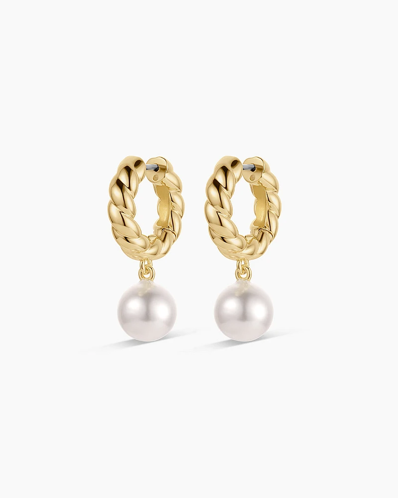 Pearl Crew Hoops