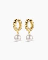 Pearl Crew Hoops