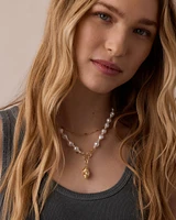 Gold Tulip Shell Charm Necklace