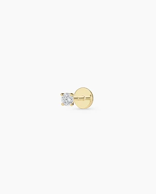 Lab Grown Diamond Solitaire Flat Back Single Stud