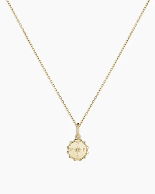 Diamond Compass Charm Necklace