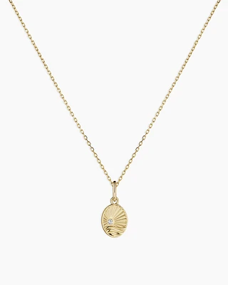 Diamond Beach Charm Necklace