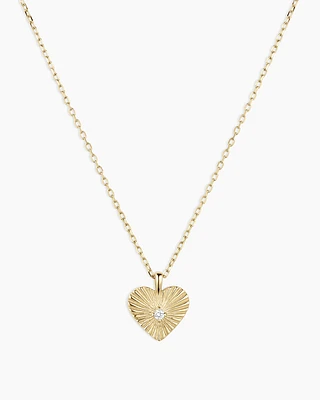 Diamond Vintage Heart Necklace