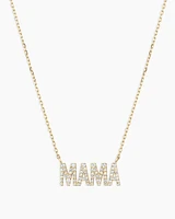 Diamond Pavé Mama Necklace