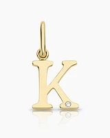 Diamond Vintage Alphabet Charm