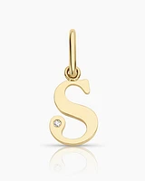 Diamond Vintage Alphabet Charm