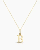 Diamond Vintage Alphabet Charm Necklace