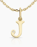 Diamond Vintage Alphabet Charm Necklace