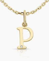 Diamond Vintage Alphabet Charm Necklace