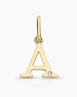 Diamond Vintage Alphabet Charm