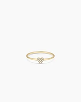 Diamond Pavé Heart Ring