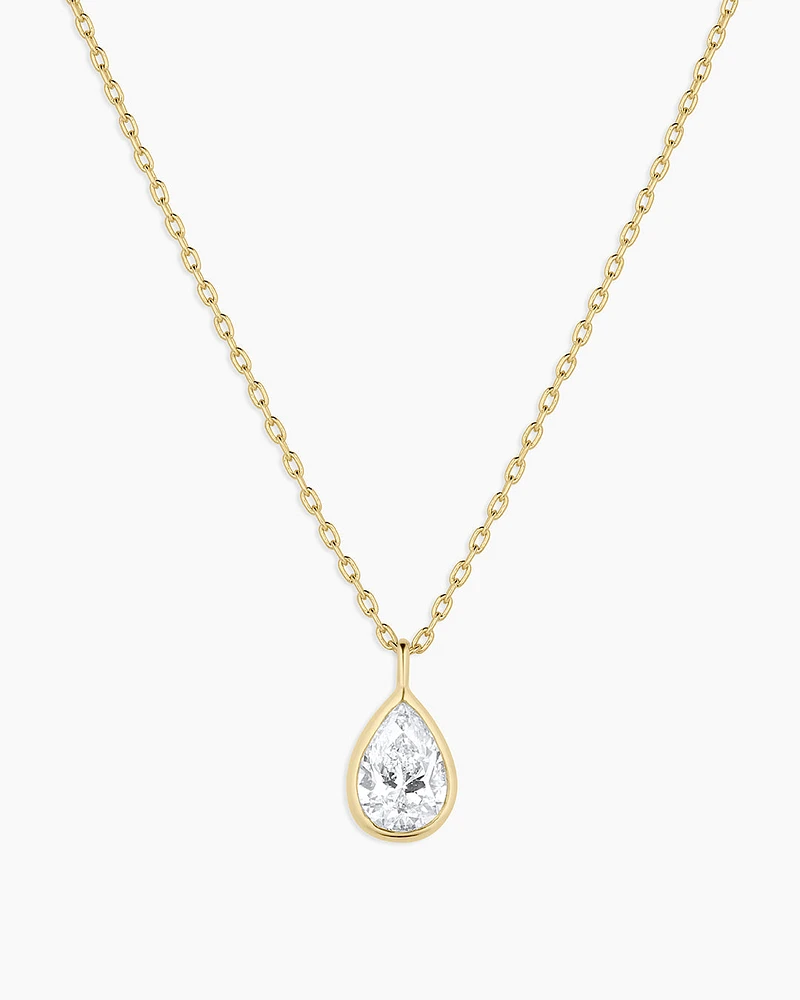 Classic Diamond Pear Necklace