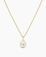 Classic Diamond Pear Necklace