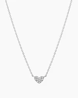 Diamond Pavé Mini Heart Necklace
