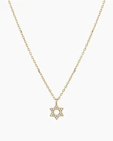 Diamond Star of David Necklace