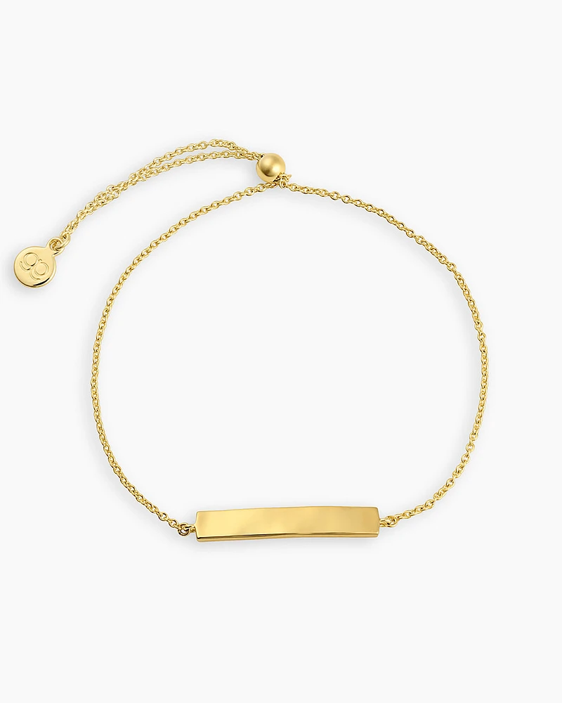 Bespoke Plate Adjustable Bracelet (gold)