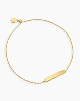 Bespoke Plate Adjustable Bracelet (gold)