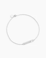 Bespoke Plate Adjustable Bracelet (silver)