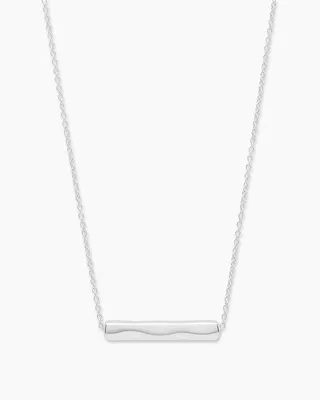 Bespoke Bar Adjustable Necklace (silver)