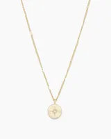 Power Birthstone Coin Necklace