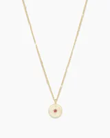 Power Birthstone Coin Necklace