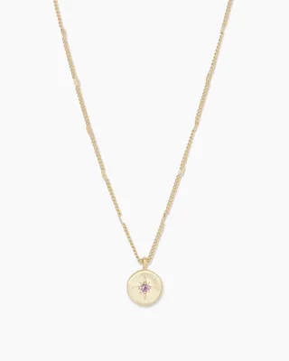 Power Birthstone Coin Necklace