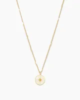 Power Birthstone Coin Necklace