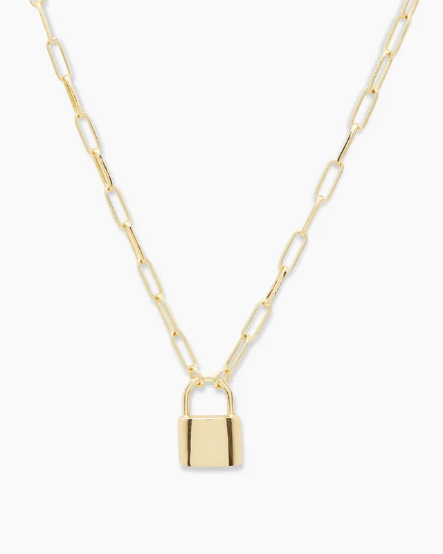 Bespoke Kara Padlock Necklace in Gold Plated, Women's by Gorjana