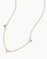 Morganite Trio Necklace