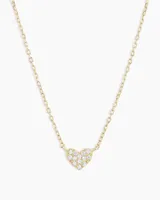 Diamond Pavé Mini Heart Necklace