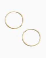 14k Gold Classic Hoops