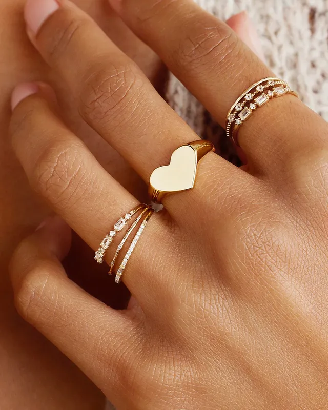 Winter 2022 Louise Heart Signet Ring