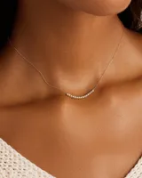 Diamond Cluster Row Necklace