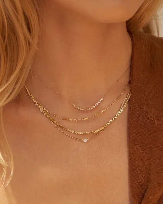 Classic Diamond Mini Row Necklace