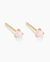 Opal Heart Studs