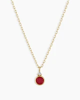 14k Gold Birthstone Necklace
