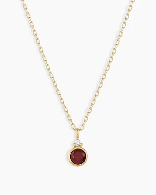 14k Gold Birthstone Necklace