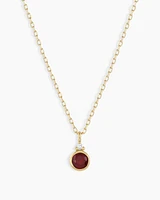 14k Gold Birthstone Necklace